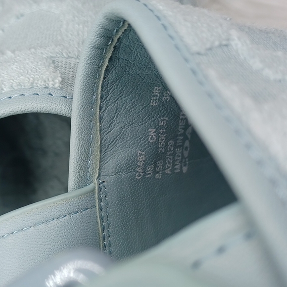 Coach Noelle Sandal In Signature Terry Cloth Blue Size 8.5 B NEW - Picture 14 of 16